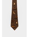 Multicoloured Silk Tie with Pheasants and Ducks