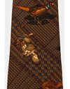 Multicoloured Silk Tie with Pheasants and Ducks