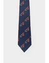 Blue Silk Tie with Flags and Anchors