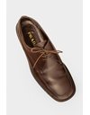 Brown Leather Lace Up Derby Shoes / Size: 10 (44) - Fit: True to size