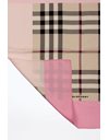 Check Print Silk Scarf with Pink Trim