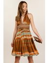Multicoloured Halter Neck Dress / Size: 2 - Fit: XS