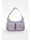 Lilac Leather Shoulder Bag