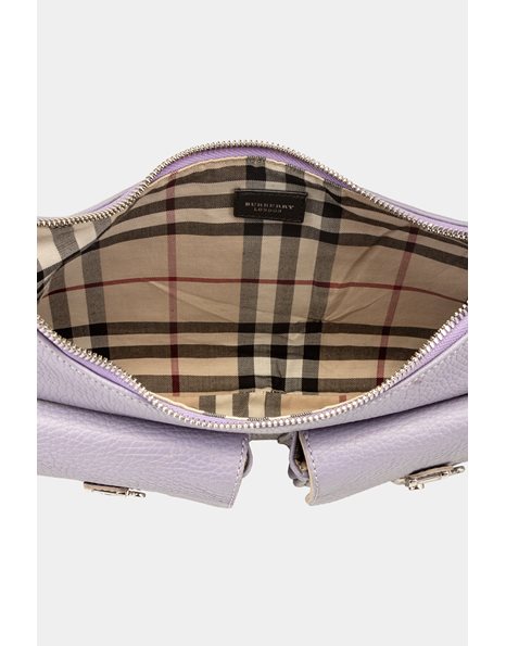 Lilac Leather Shoulder Bag