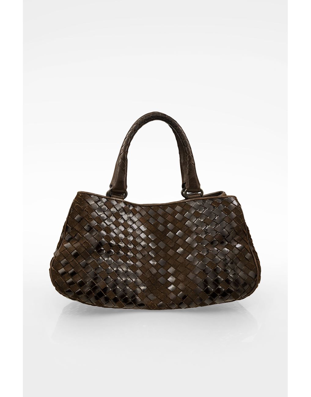 Kai Brown Woven Leather Tote Bag