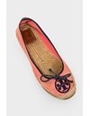 Pink Canvas Flat Espadrilles with Logo / Size: 9 (39) - Fit: True to size