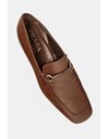 Brown Leather Loafers with Buckle / Size: 7 ½ (41.5) - Fit: True to size