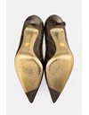 Bronze Leather Pointed Pumps / Size: 39.5 - Fit: 39