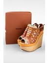 Multicoloured Canvas and Leather Platforms / Size: 40 - Fit: True to size