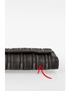 Anthracite New York Leather Chain Clutch with Decorative Zippers