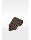 Black Silk Tie with Boxes Print