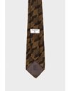 Beige-Black Woolen Tie with Pattern