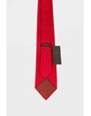 Red Silk Tie with Polka Dot Pattern
