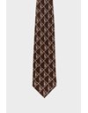 Brown Silk Tie with Abstract Design