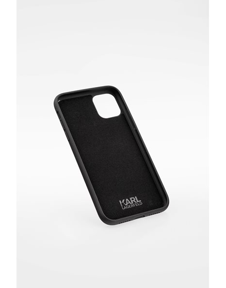 Black Iphone 11 Case with White Logo