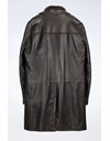 Μαύρο Δερμάτινο Παλτό με Αφαιρούμενο Εσωτερικό Sheepskin / Μέγεθος: 52 - Εφαρμογή: Κανονική