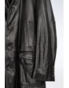 Black Leather Coat with Removable Sheepskin Lining / Size: 52 - Fit: True to Size