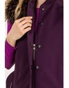 Purple Sleeveless Ski Jacket with Removable Fur Collar / Size: 44 - Fit: S/M