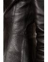 Fitted Black Leather Jacket / Size: 40 ΙΤ - Fit: XS