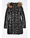 Black Fulmar Puffer Coat with Genuine Fox Fur / Size : 1 US - Fit : XS