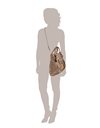 Taupe Leather Large East / West Tote Bag