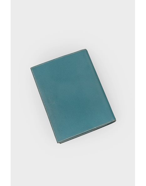 Blue Leather Cover Agenda for Notes / Address Book / Diary