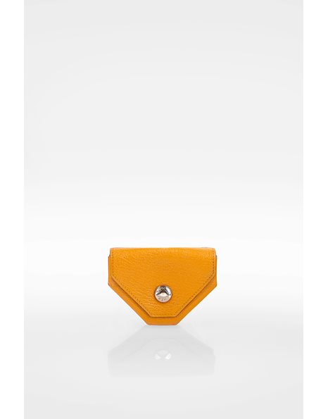 Chevre Le 24 Epsom Leather Mini Coin Purse Orange and Mustard