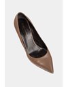 Brown Etoupe Leather Pumps / Size: 38.5 - Fit: True to size