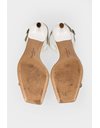 White Leather Sandals / Size: 37.5 - Fit: True to size