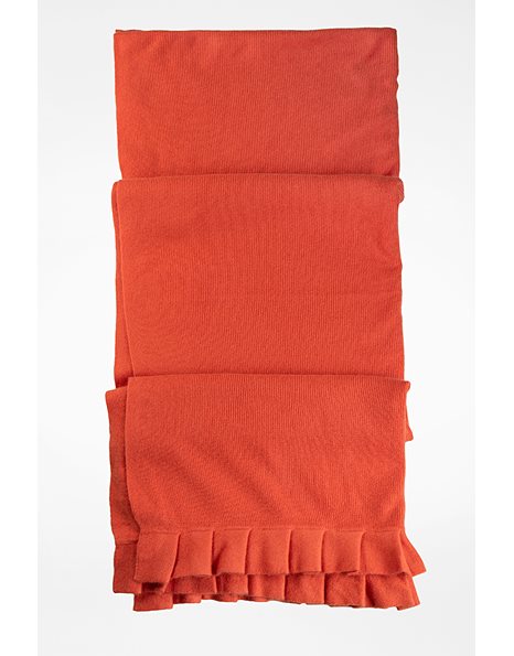 Orange Cashmere Shawl / Designer size: One size