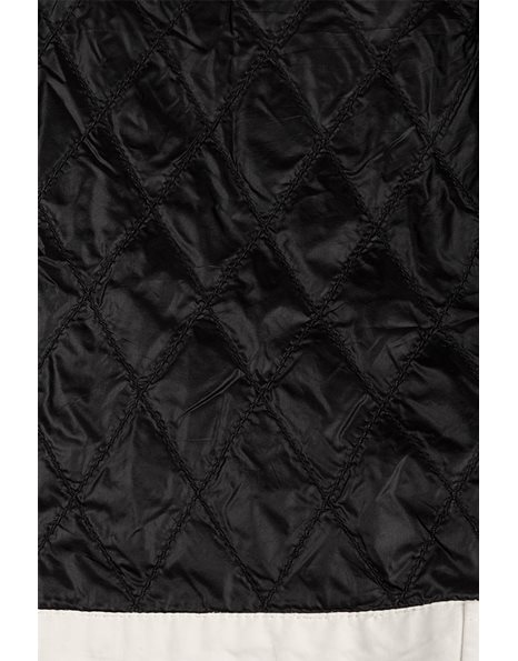 Black and White Thin Nylon Cropped Jacket