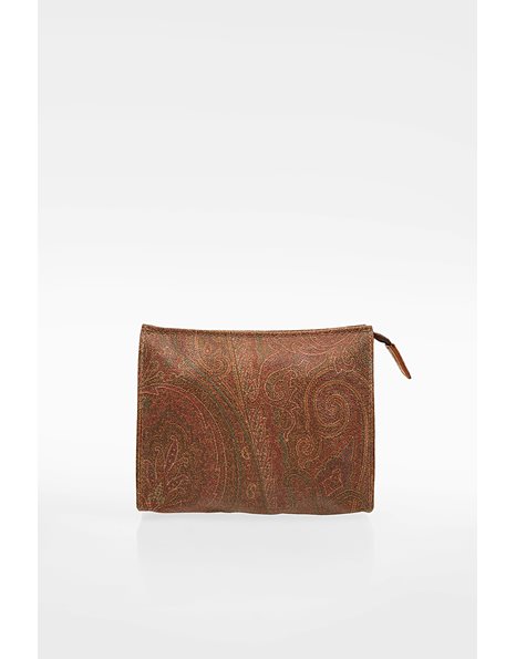 Classic Paisley Coated Canvas Cosmetic Case