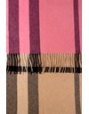 Check Cashmere Scarf with Pink Trim