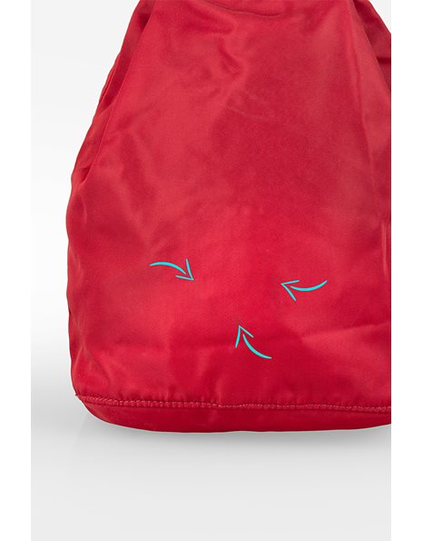 Red Nylon Pouch with Characteristic Logo 
