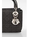 Ανθρακί Lady Dior Mini Cannage Τσάντα