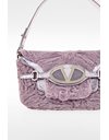 Lilac Astrakhan and Leather Pochette