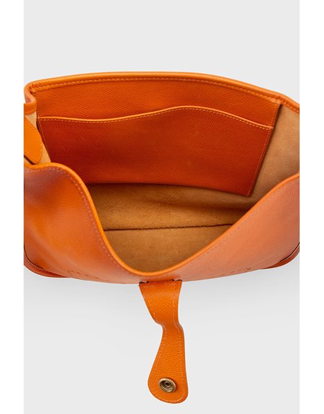 Evelyne Orange Veau Epsom Τσάντα Ταχυδρόμου