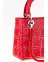 Studded Lady Dior Medium Cannage Red Bag