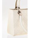 Lady Dior Medium Off-white Leather Bag