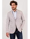 Limited Edition Light Grey Cotton and Linen Blazer / Size: 50L - Fit: True to size