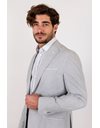 Light Grey and White Gauffré Blazer / Size: 50R - Fit: True to size