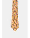 Κίτρινη Μεταξωτή Γραβάτα με Πολύχρωμα Καπέλα Joker
