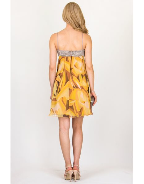 Embellished Silk Chiffon Dress / Size: 42 IT - Fit: S