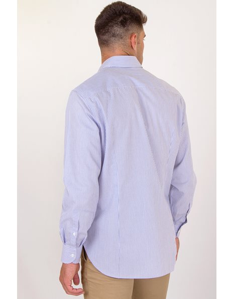 Ciel-White Striped Cotton Shirt / Size: 16-41 - Fit: M