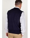 Navy Blue Wool Vest / Size: 54 - Fit: M