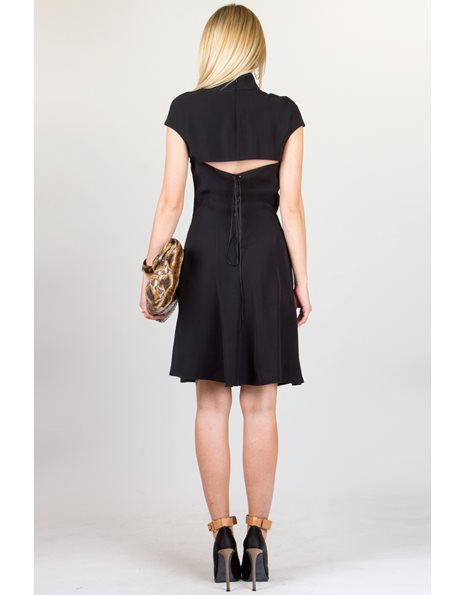 Black Dress with Open Back / Size: 40 IT