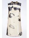 Silk Printed Dress with Crystals / Size: 36 FR
