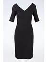 Black 3/4-sleeve Bodycon Dress / Size: 40 IT