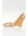 Genie Leather Pumps with Cork Wedge Heel / Size: 39.5 - Fit: 40