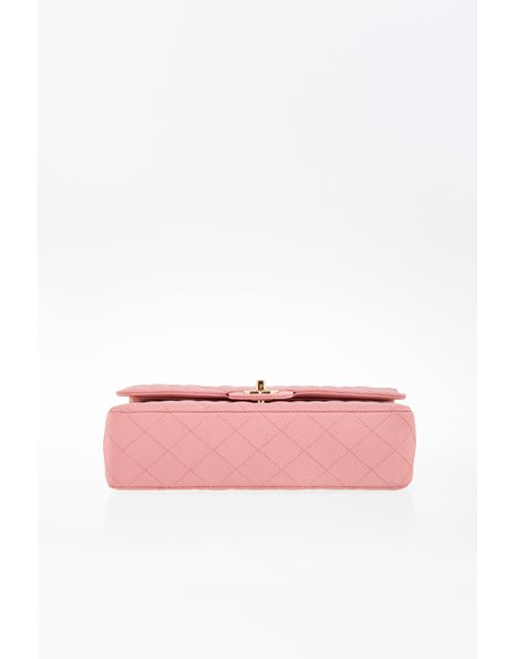 Light Pink Classic Double Flap Medium Bag